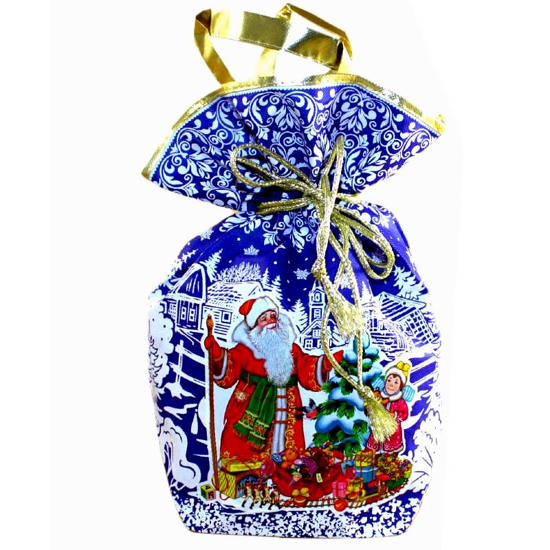 Детский подарок на Новый Год в мешочке весом 1850 грамм